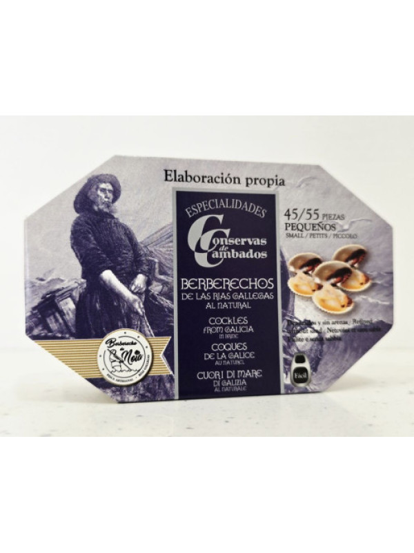 Berberechos de las Rías Gallegas al Natural – Lata 120 g Gourmet
