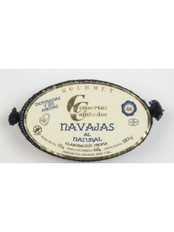 Navajas al Natural – Lata 120 g (4-6 piezas)