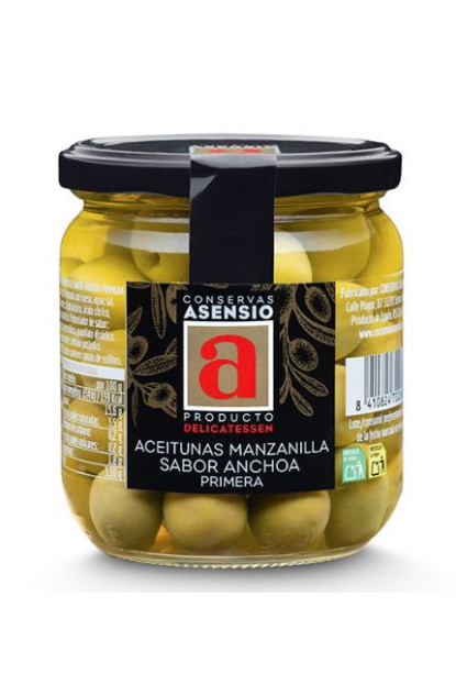 Aceitunas Verdes Sabor Anchoa – Tarro 330 g