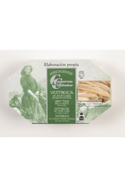Ventresca de Atún Claro en Aceite de Oliva – Lata 120 g Gourmet
